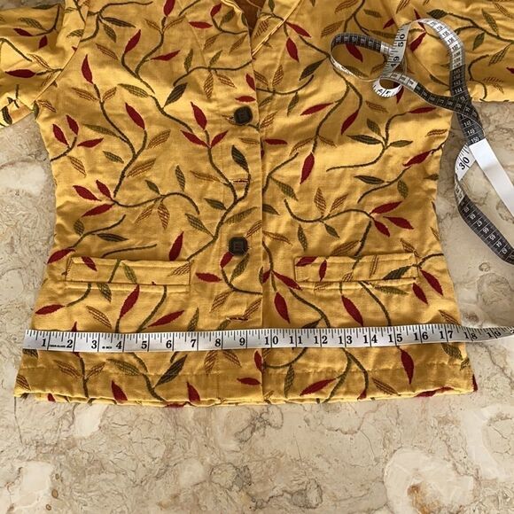 Itzyu Natural Clothing Cotton Floral Embroidered Jacket Made in BC - Picture 12 of 12